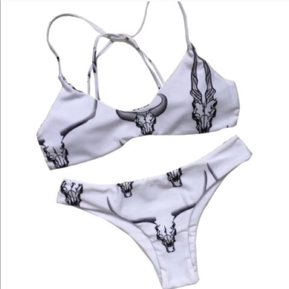 NWOT☠️ Bull Skull Bikini Sz L